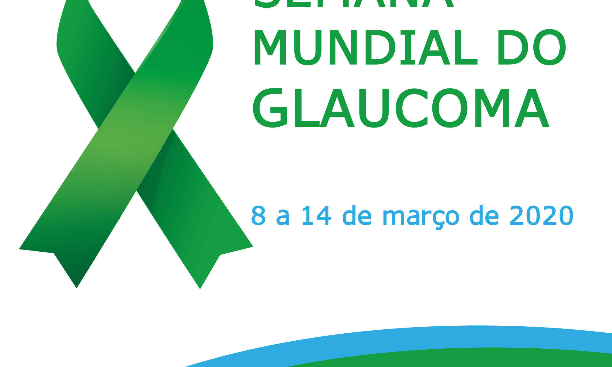 #PraCegoVer imagem de divulgação está escrito: "Semana Mundial do Glauoma 8 a 14 de março de 2020" #glaucomaweek