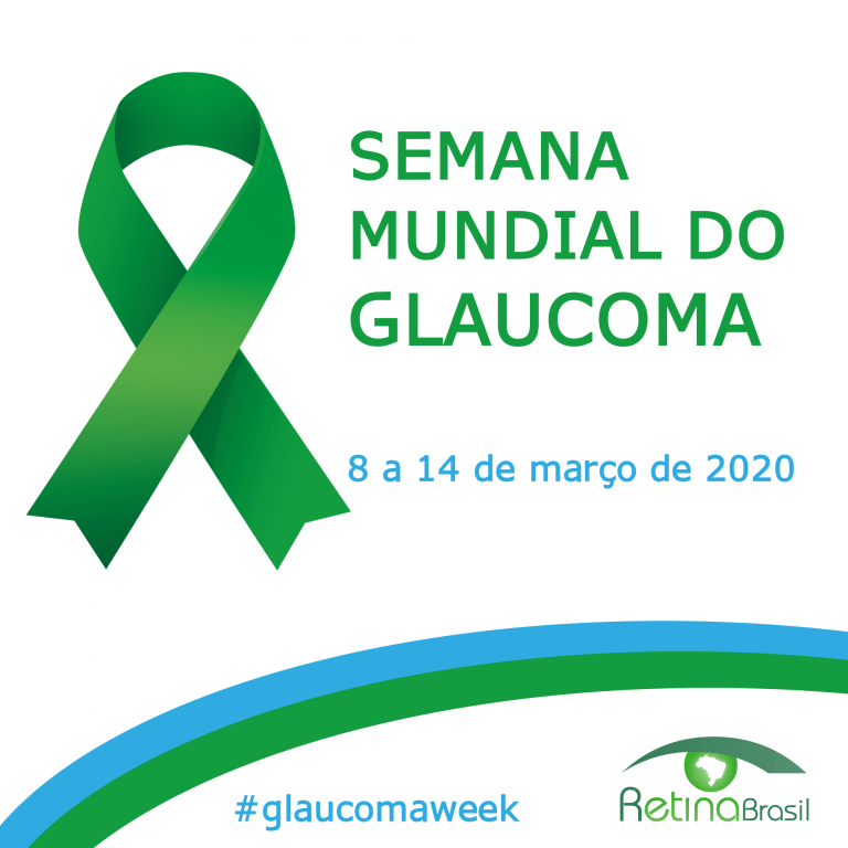 #PraCegoVer imagem de divulgação está escrito: "Semana Mundial do Glauoma 8 a 14 de março de 2020" #glaucomaweek