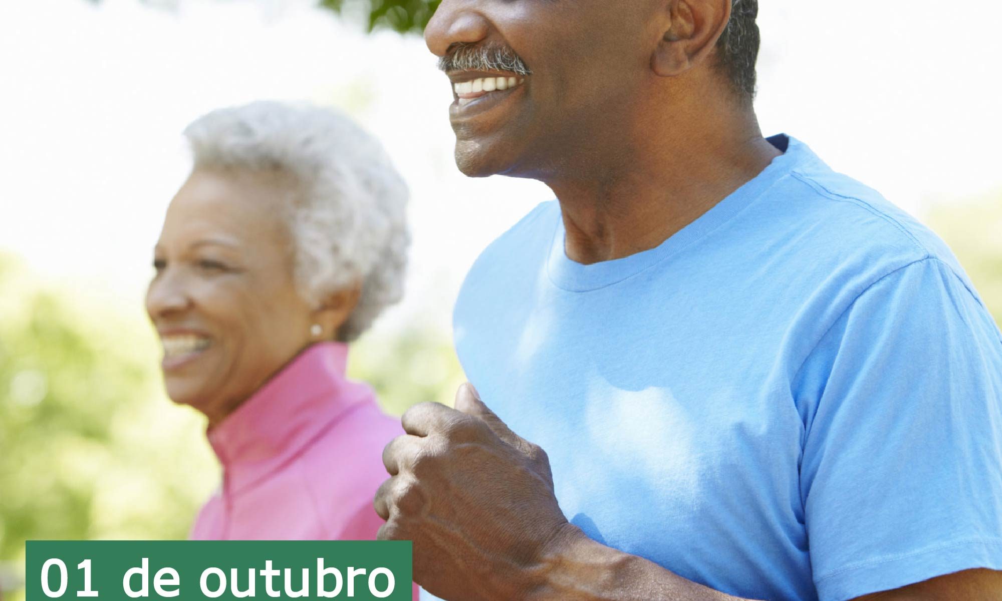 imagem de uma senhora e um senhor sorrindo e correndo. Está escrito: "01 de outubro Dia do Idoso" e há as logos da Retina Brasil e da Novartis