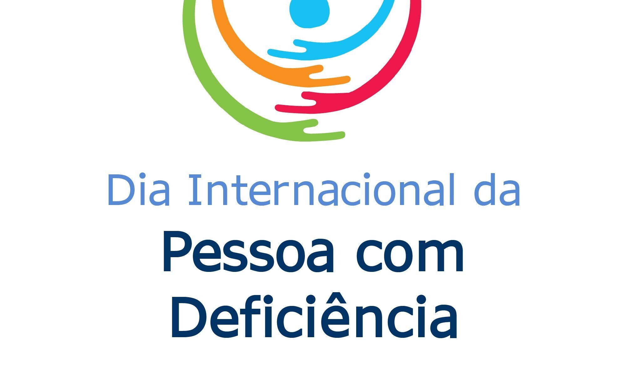 imagem de fundo branco com a logo da data. Está escrito: "03 de dezembro Dia Internacional da Pessoa com Deficiência" e há as logos da Retina Brasil e na Novarits