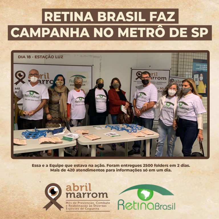 Foto da Equipe Voluntária da Campanha no metrô de SP